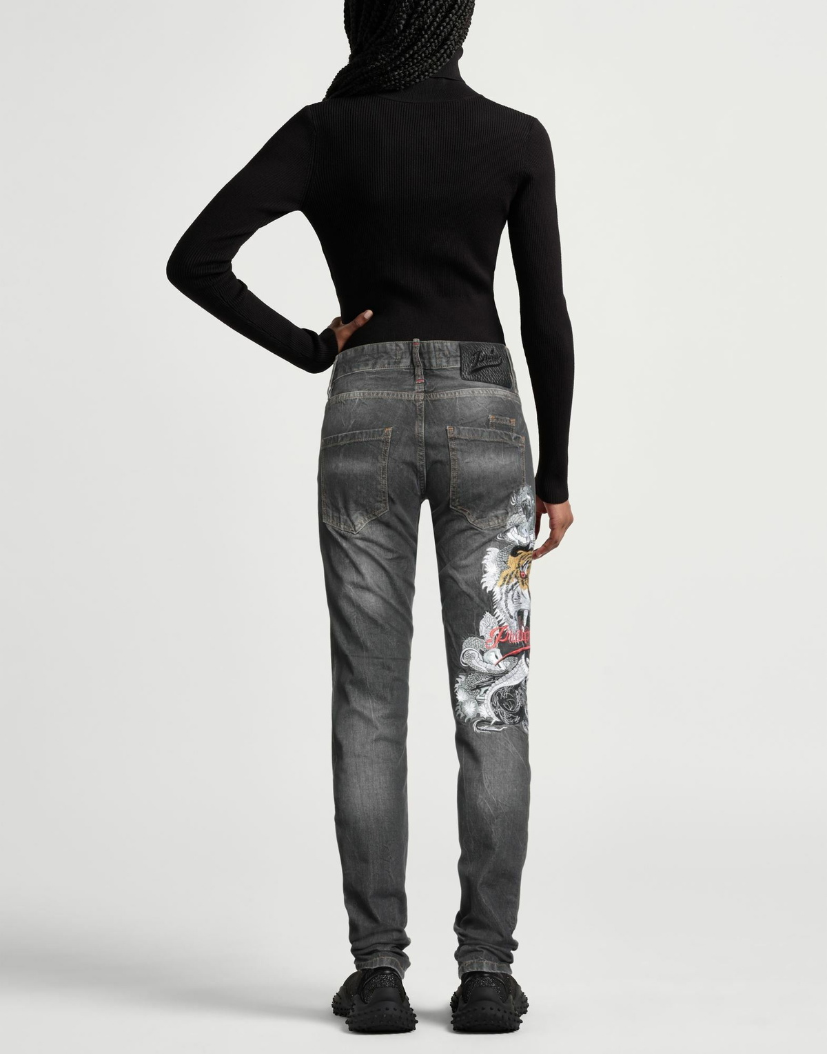 Philipp Plein Womens Jeans in Black