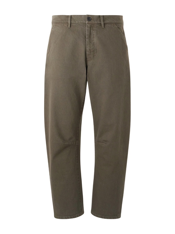 Photo: Nili Lotan - Emir Straight-Leg Cotton-Blend Twill Trousers - Brown
