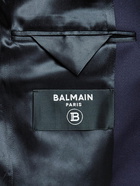 Balmain - Embellished Wool-Twill Blazer - Blue