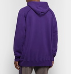 Needles - Oversized Logo-Print Loopback Cotton-Jersey Hoodie - Purple