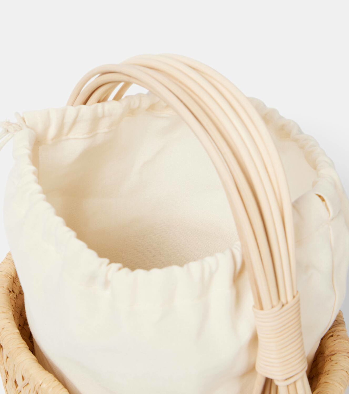 Ruslan Baginskiy Hay rattan-trimmed straw basket bag
