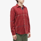 Portuguese Flannel Men's Torso Check Shirt in Bordeaux