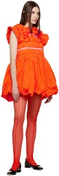 Molly Goddard Orange Stella Minidress
