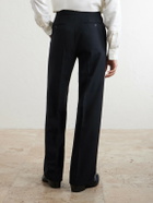 TOM FORD - Straight-Leg Wool Trousers - Black