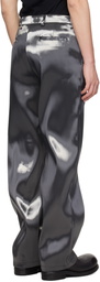 HELIOT EMIL Silver Liquid Metal Trousers