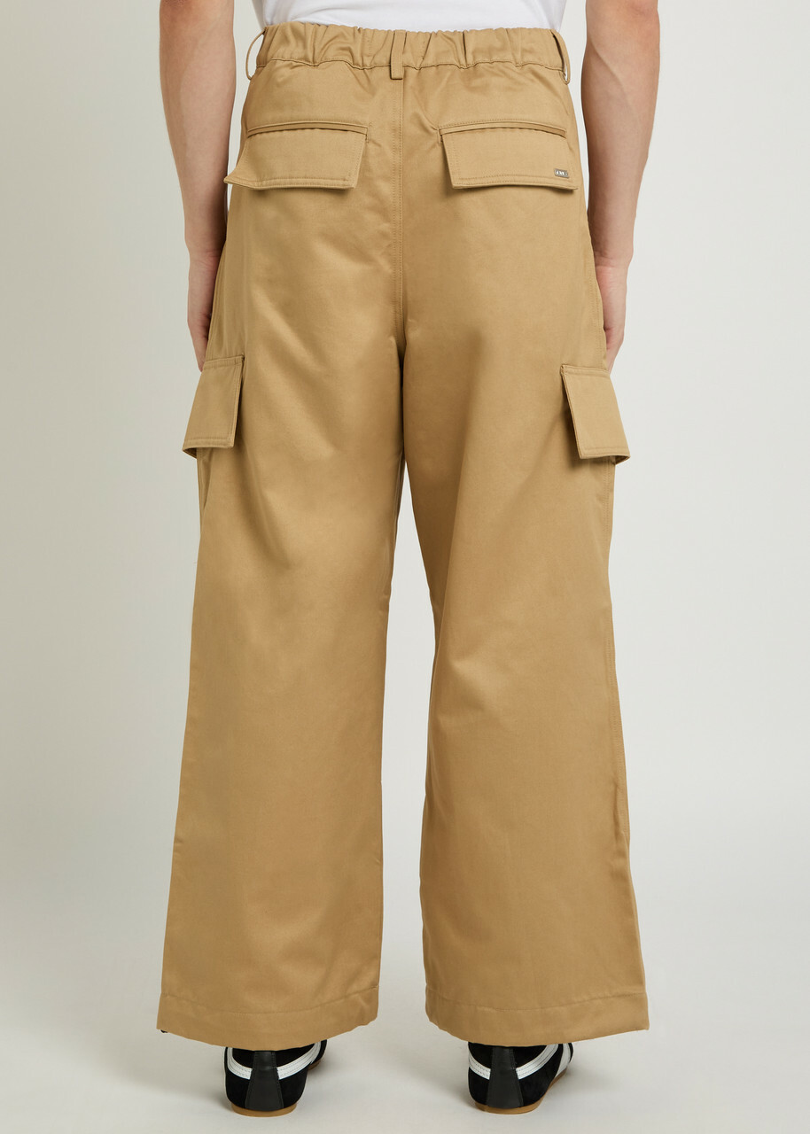 Nahmias Oversized Cargo-twill Cargo Trousers Sand