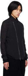 Julius Black Offset Zip Jacket