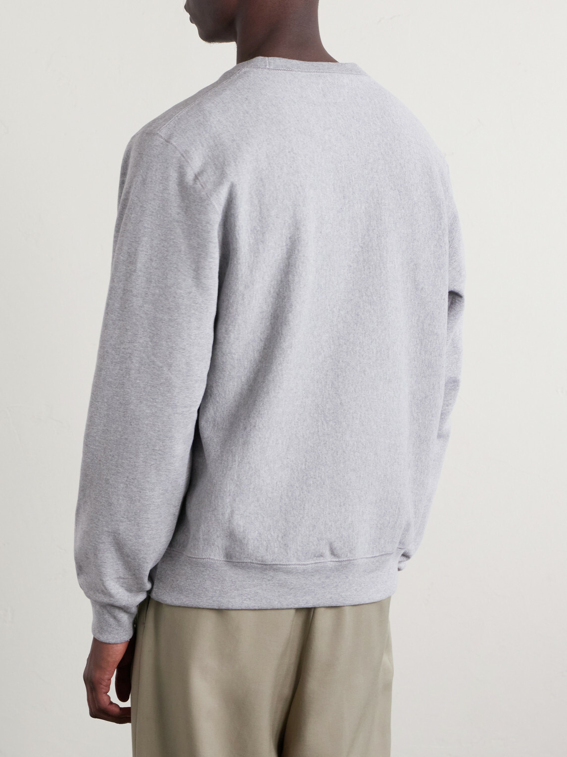 Noah - Logo-Embroidered Cotton-Jersey Sweatshirt - Gray