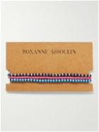 Roxanne Assoulin - Set of Three Enamel and Gold-Tone Beaded Bracelets