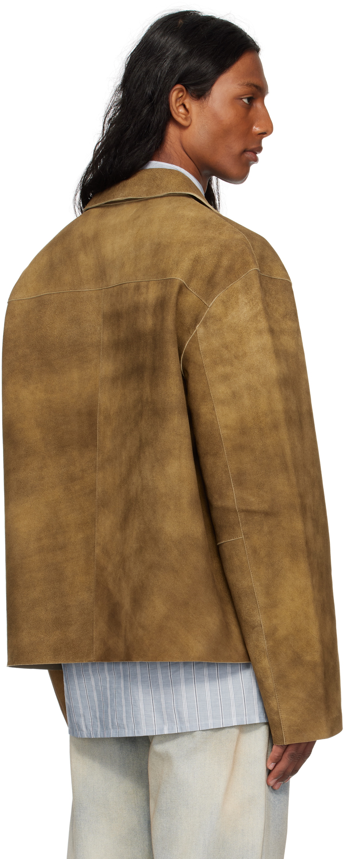 HOPE Tan Boxy Suede Jacket