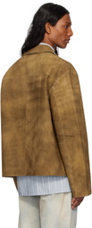 HOPE Tan Boxy Suede Jacket