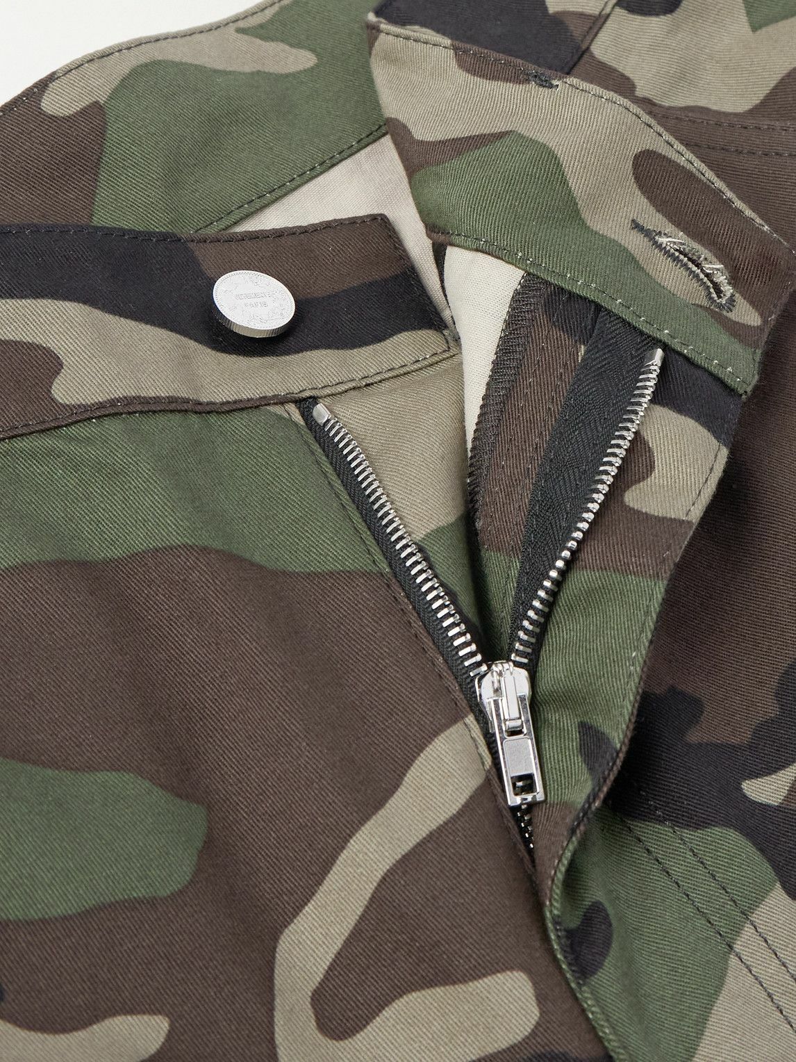 VETEMENTS - Wide-Leg Patchwork Camouflage-Print Cotton-Canvas Cargo Trousers - Green