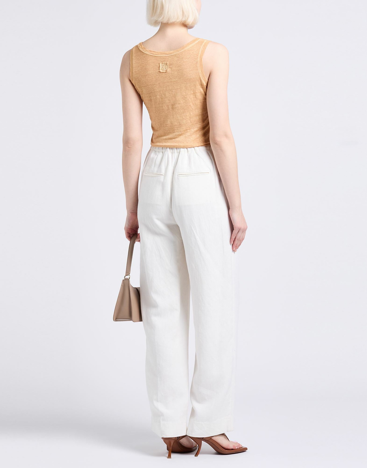 120% Lino Womens Top Sand