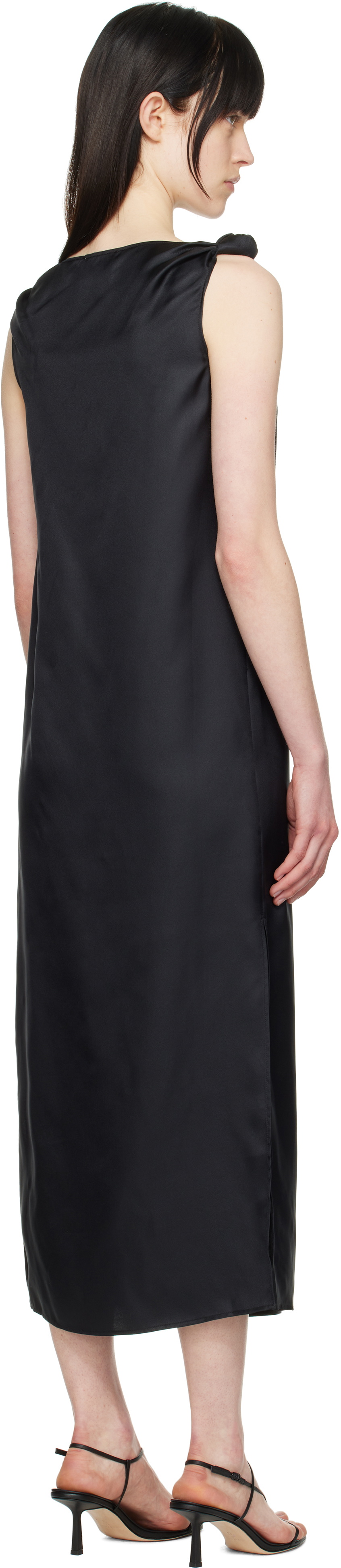 Loulou Studio Black Moun Midi Dress