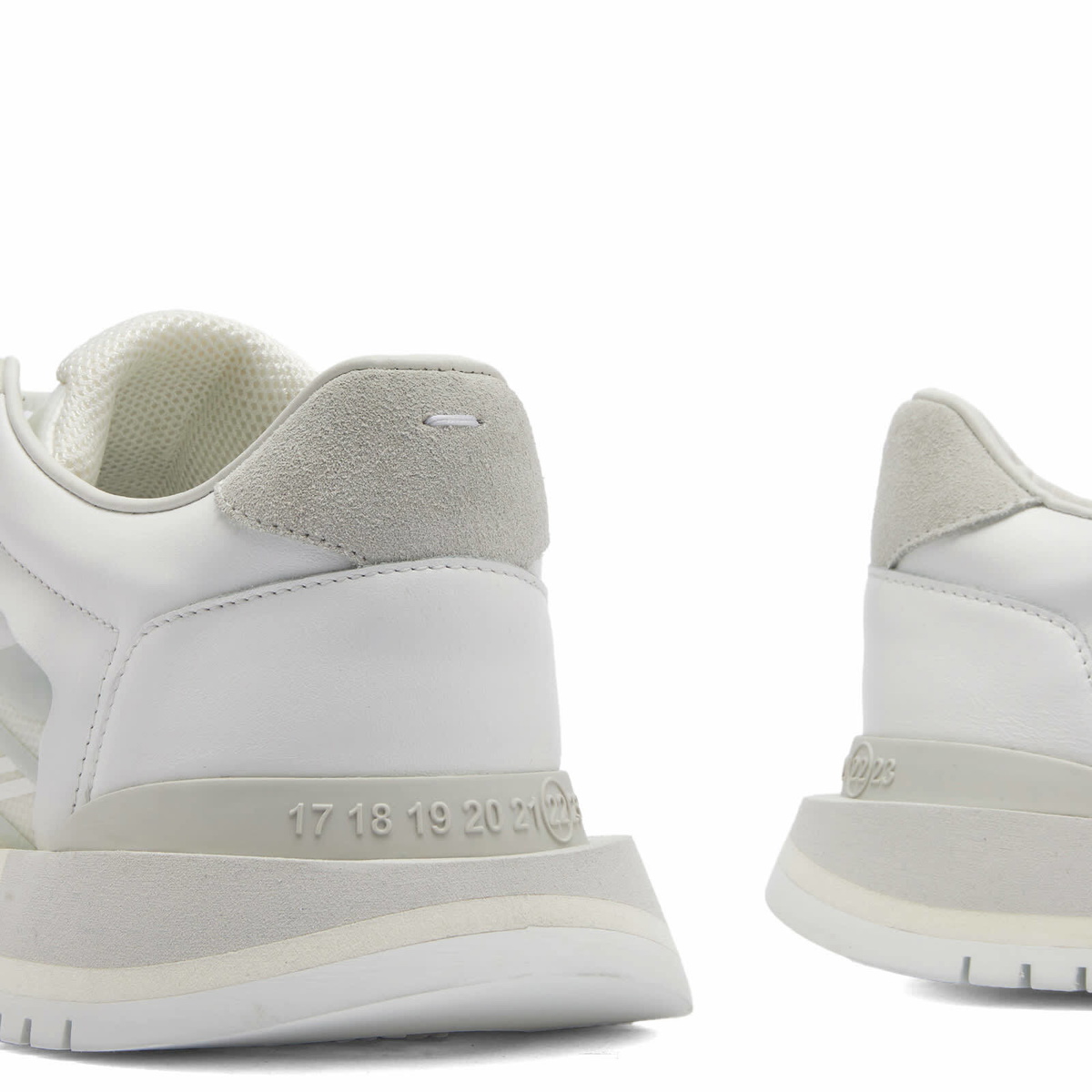 Maison Margiela Men's 50/50 High Frequency Sneakers in White Maison Margiela Men's 50/50 High Frequency Sneakers in White