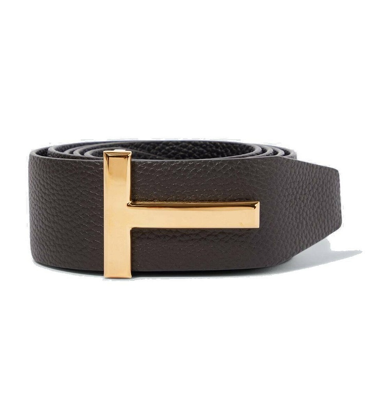 Photo: Tom Ford Logo leather belt