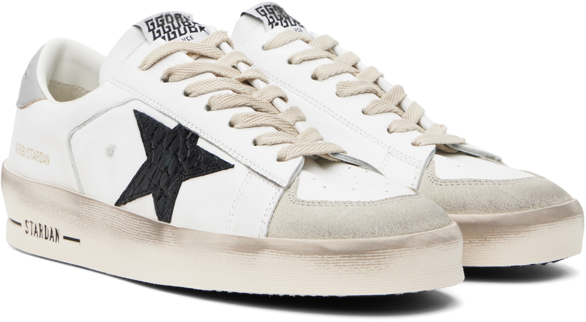 スニーカー Golden  Deluxe Brand Sneaker Stardan Golden Goose White & Gray Stardan Sneakers Golden Goose