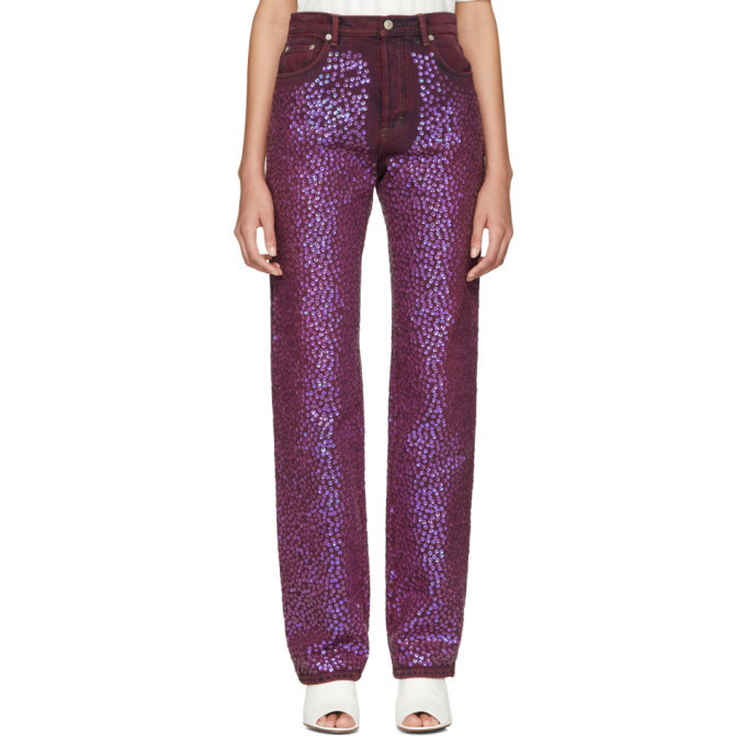 Photo: Acne Studios Pink Sequinned Tisi Jeans