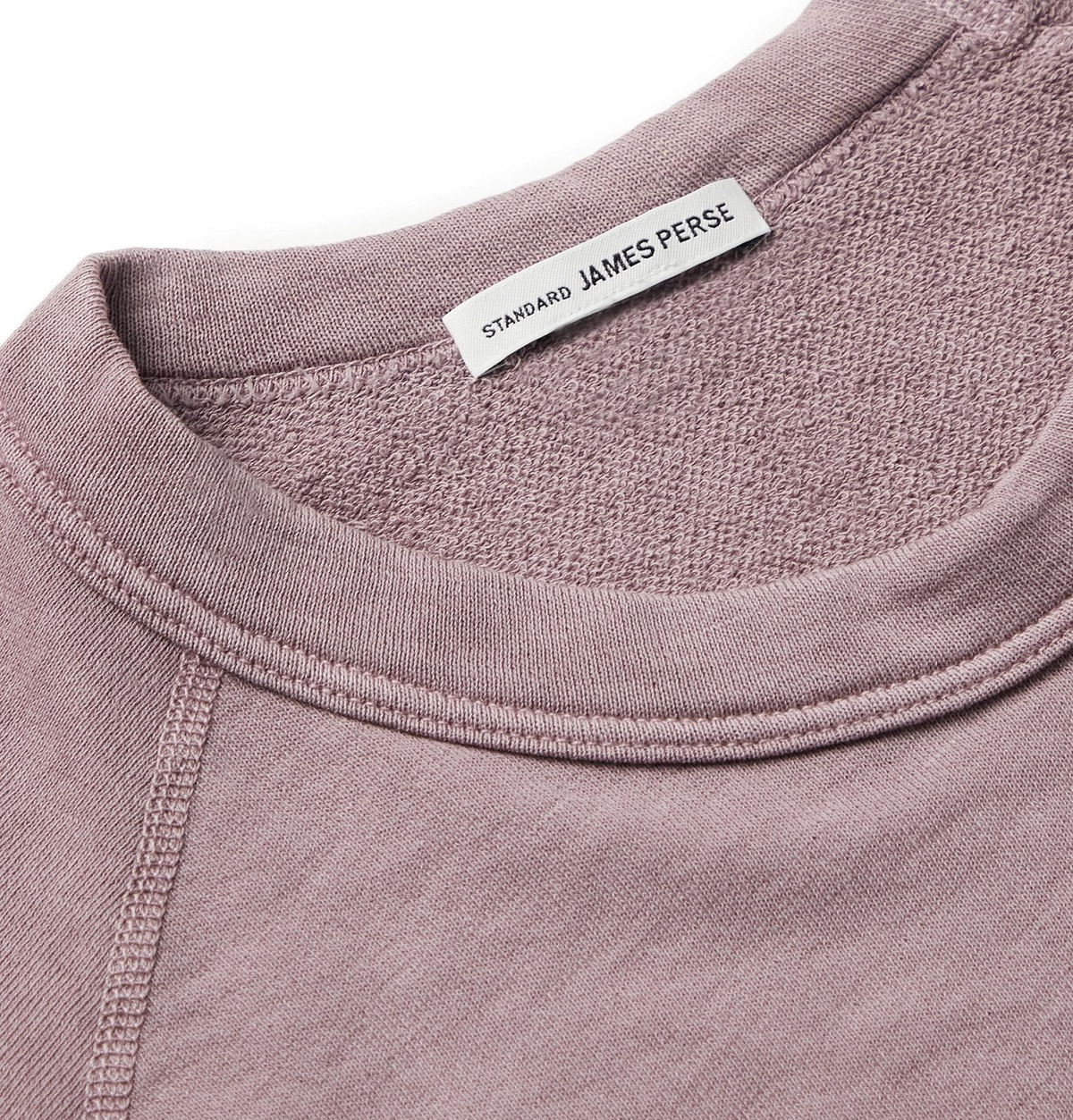 JAMES PERSE Loopback Supima Cotton Jersey Sweatshirt Pink