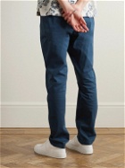 Frescobol Carioca - Bruno Straight-Leg Cotton-Blend Trousers - Blue