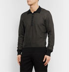 TOM FORD - Silk-Jacquard Polo Shirt - Black