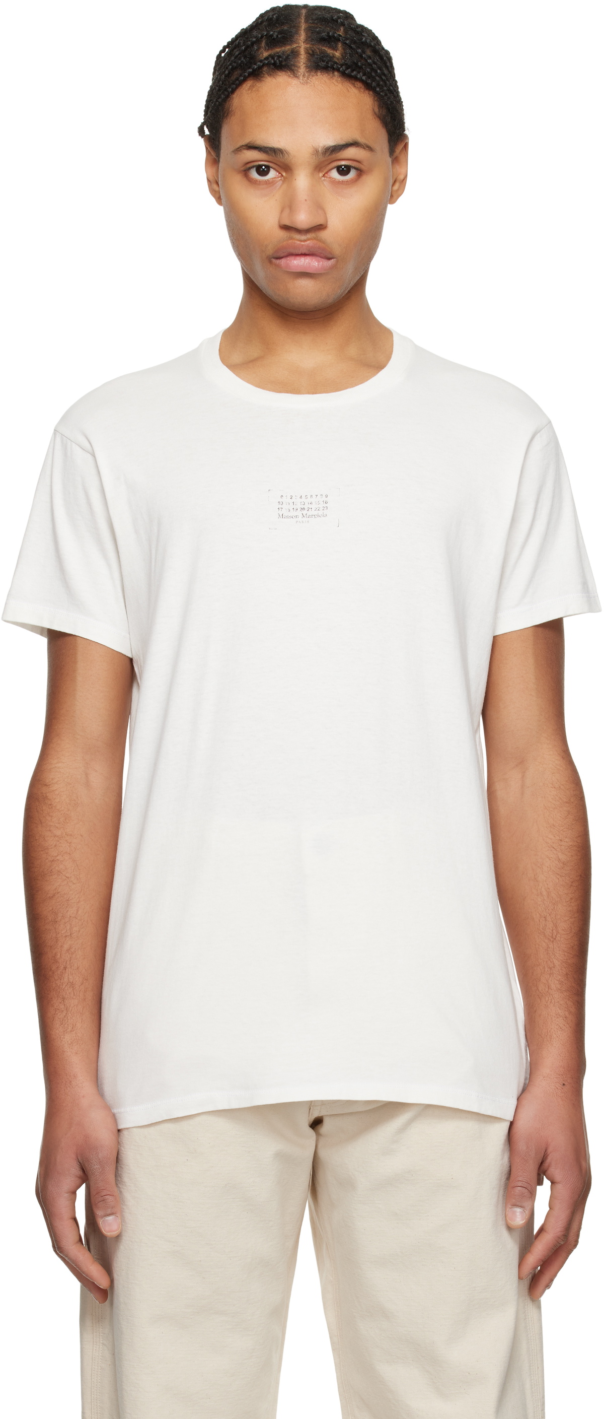 Maison Margiela White Stamp Logo T-shirt Maison Margiela