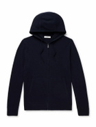 Mr P. - Mitchell Slim-Fit Merino Wool and Cashmere-Blend Zip-Up Hoodie - Blue
