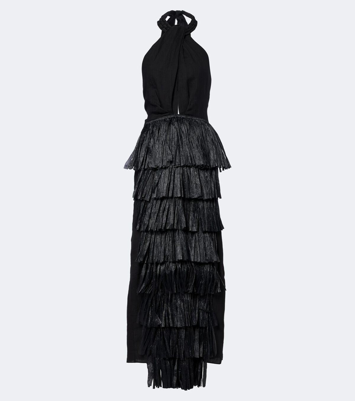 Johanna Ortiz Embellished linen dress
