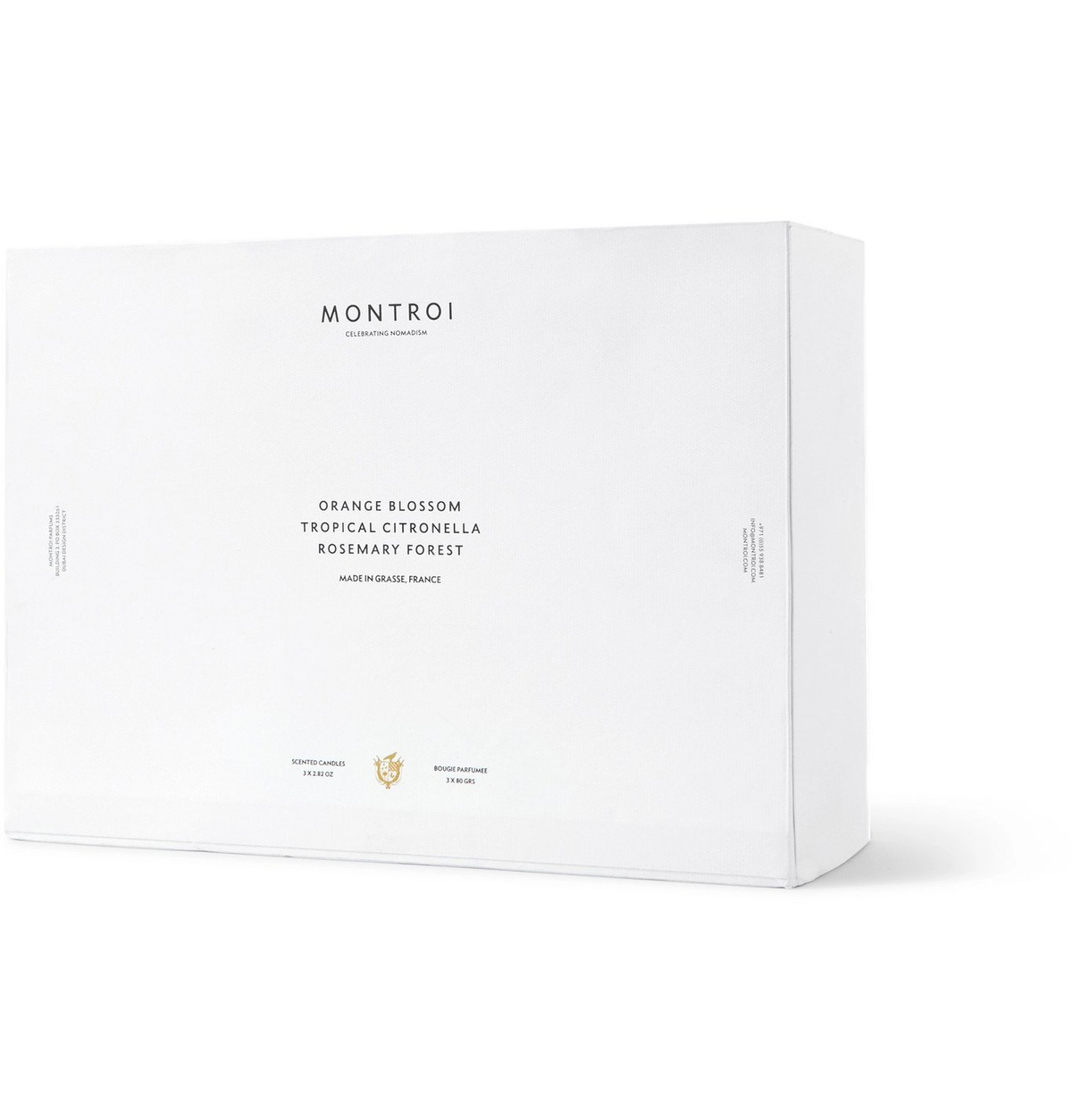 MONTROI - Scented Travel Candles, 3 x 80g - Neutrals