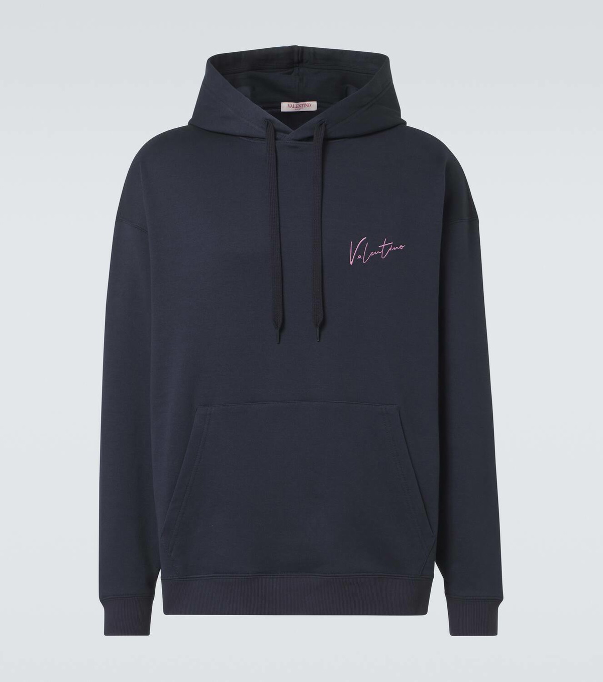 【VALENTINO】COTTON HOODIE WITH CHEZ VALENTINO PRINT Cotton Hooded Sweatshirt With Chez Valentino Print for Man