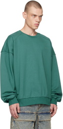 Juun.J Green Embroidered Sweatshirt