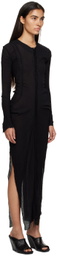Talia Byre Black Bottom Down Maxi Dress