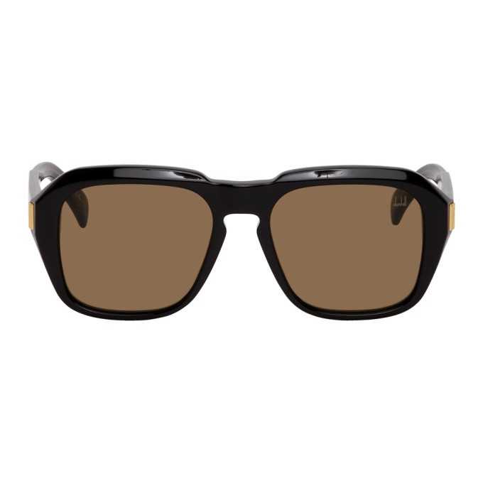 Photo: Dunhill Black Shiny Square Sunglasses