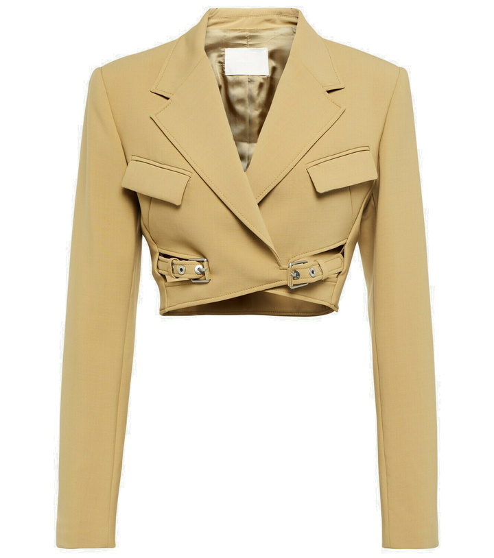 Photo: Dion Lee - Interlock belted cropped blazer