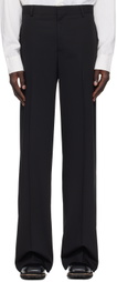 CMMN SWDN Black Otto Wide Leg Trousers