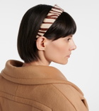 Jennifer Behr Calf hair zebra-print headband
