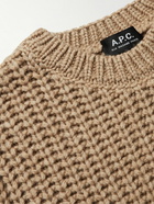 A.P.C. - Heini Ribbed Wool-Blend Sweater - Brown