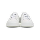 Ermenegildo Zegna White Triple Stitch Slip-On Sneakers