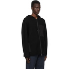 Burberry Black Wool Contrast Pocket Hoodie