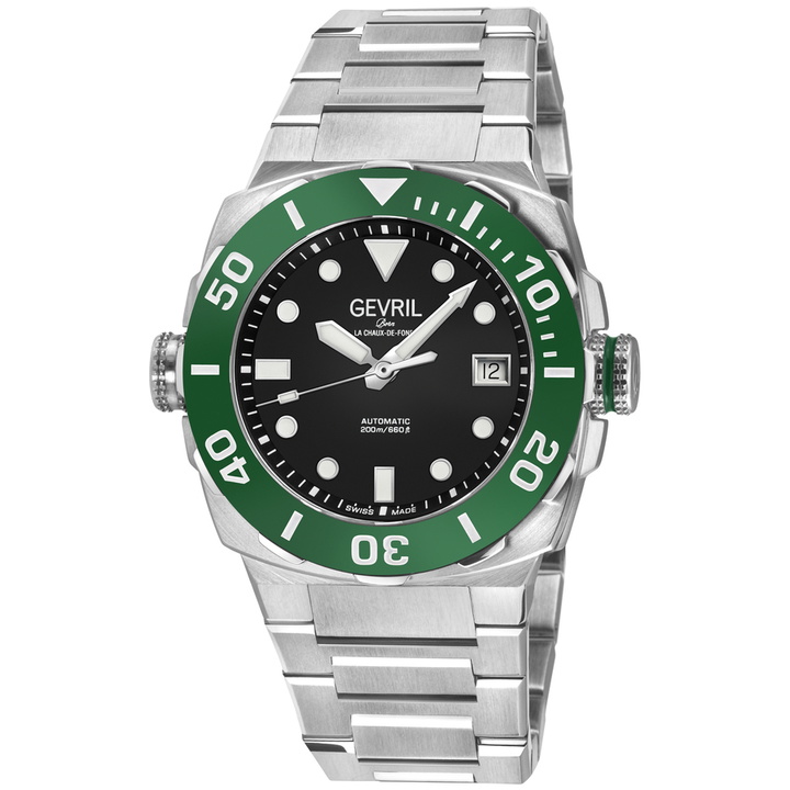 Photo: Gevril Fortuna Automatic Black Dial Mens Watch 47403B