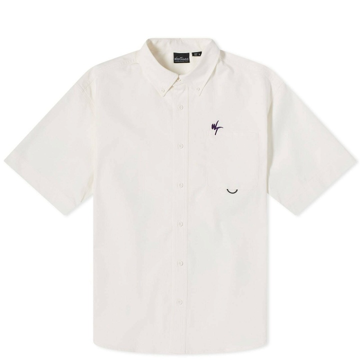 Photo: Wild Things Men's Embroidered Short Sleeve Shirt in White