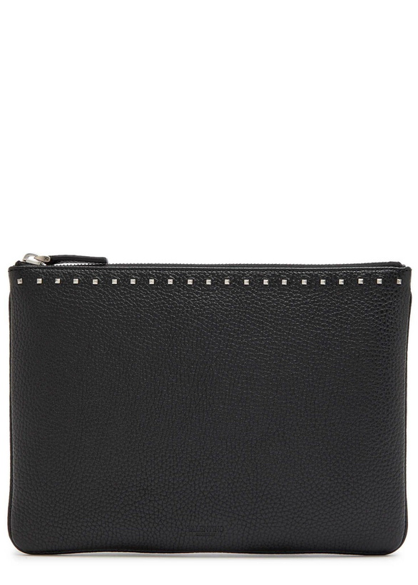 Photo: Valentino Garavani Rockstud-embellished Grained Leather Pouch - Black - One Size