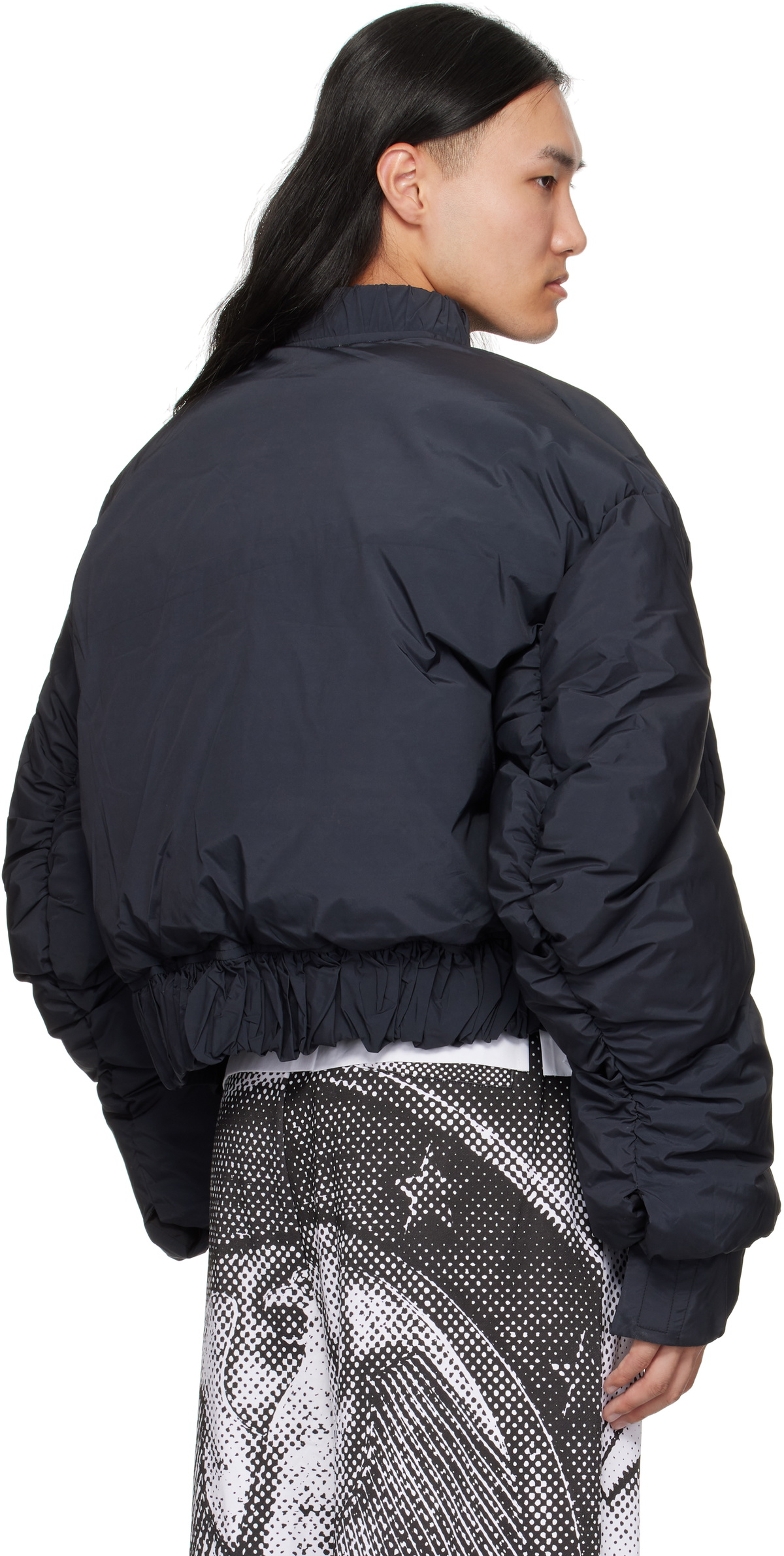 Gerrit Jacob Black Printed Bomber Jacket
