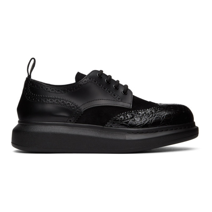 Photo: Alexander McQueen Black Hybrid Oversized Brogues