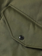 Monitaly - CWG Padded Vancloth Cotton Hooded Blouson Jacket - Green