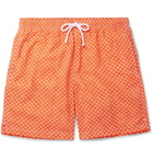 Anderson & Sheppard - Slim-Fit Mid-Length Paisley-Print Swim Shorts - Orange