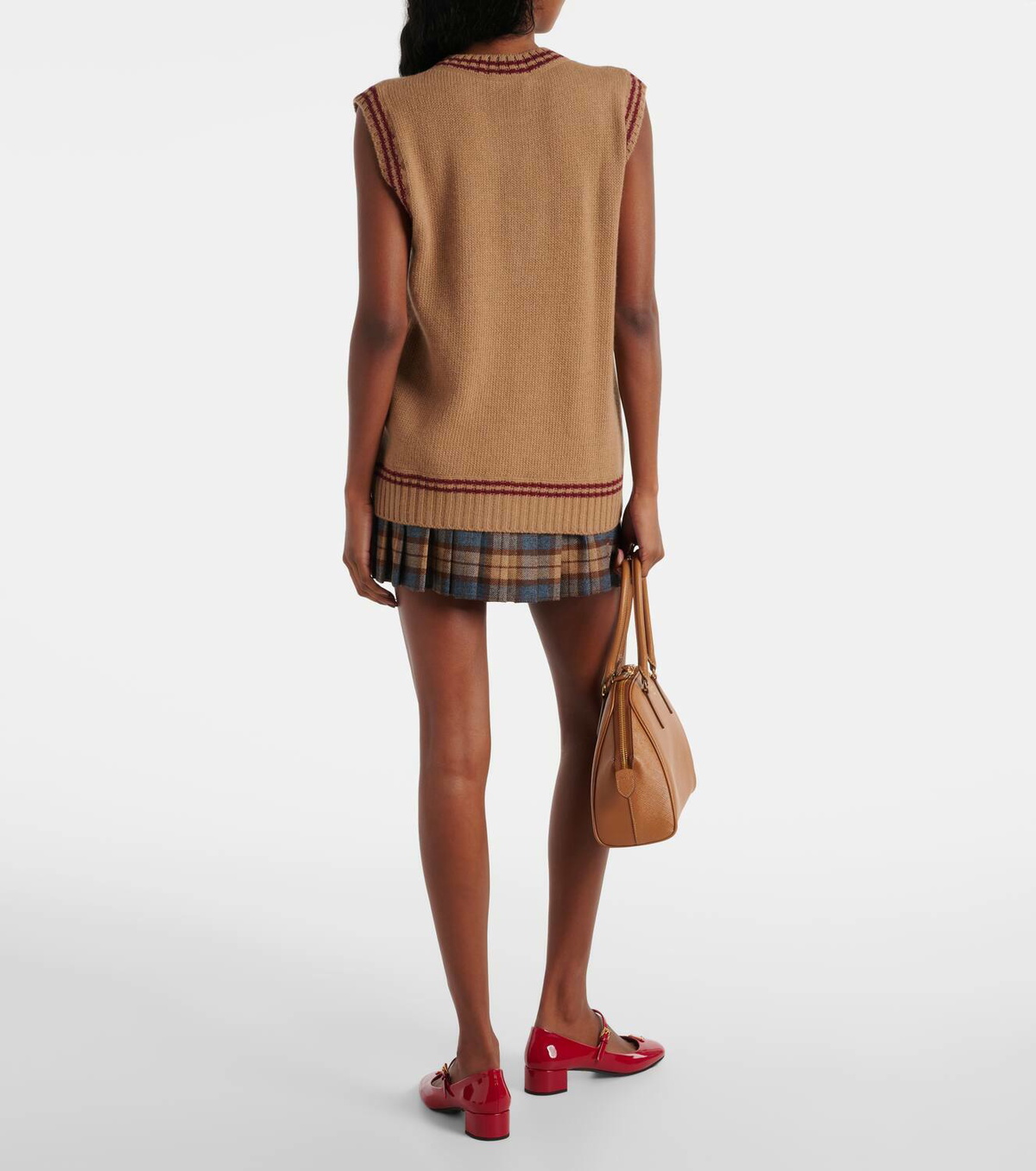 Prada Logo wool and cashmere sweater vest