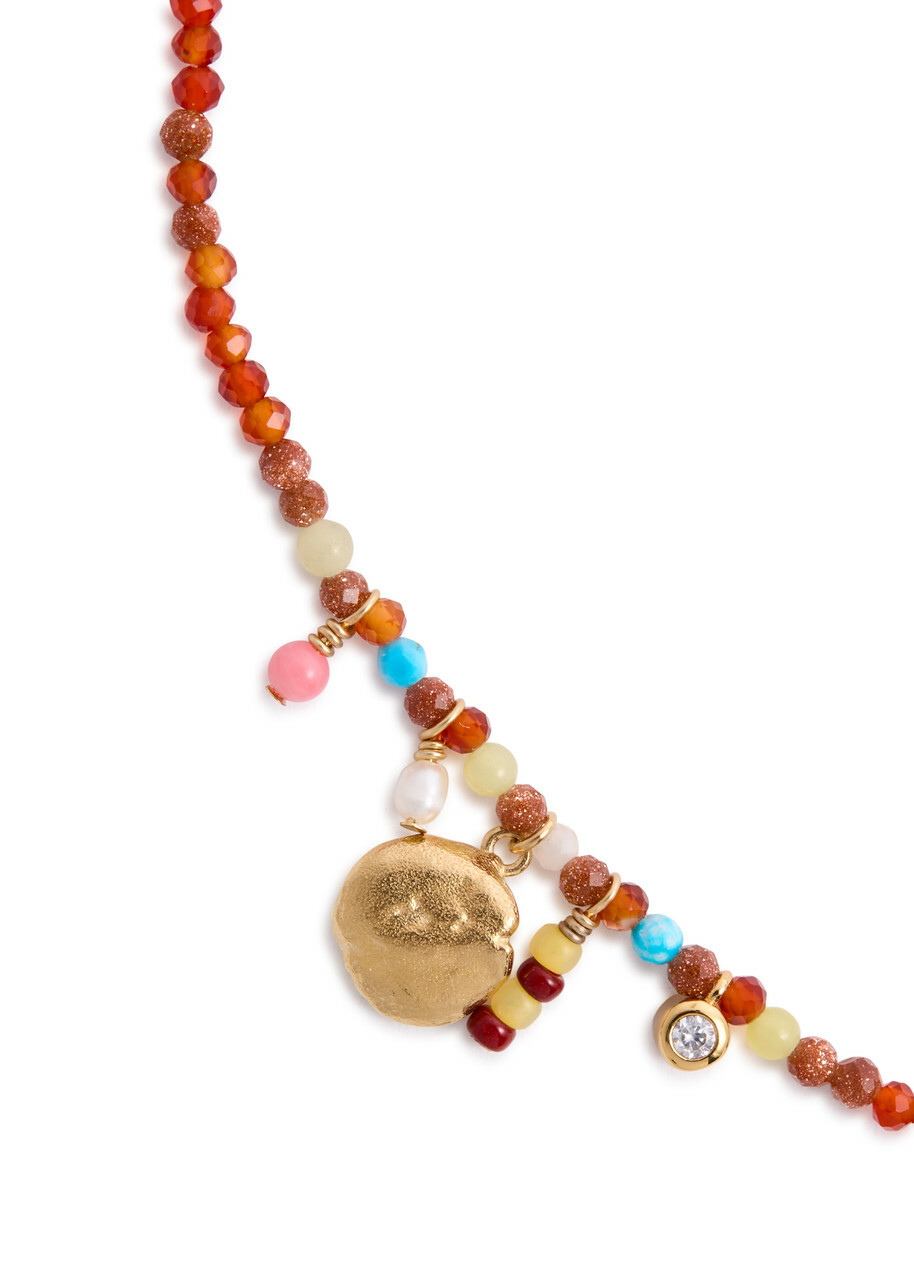Anni LU Maroon Harmony Beaded Charm Bracelet - One Size