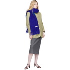 Jil Sander Blue Plain Scarf