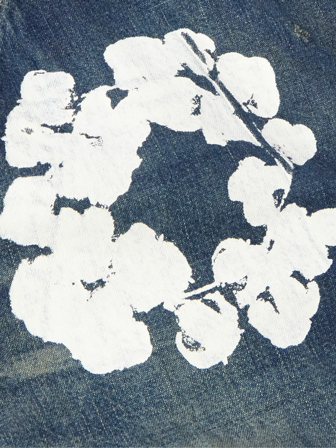 SAINT MXXXXXX - Denim Tears Distressed Patchwork Floral-Print